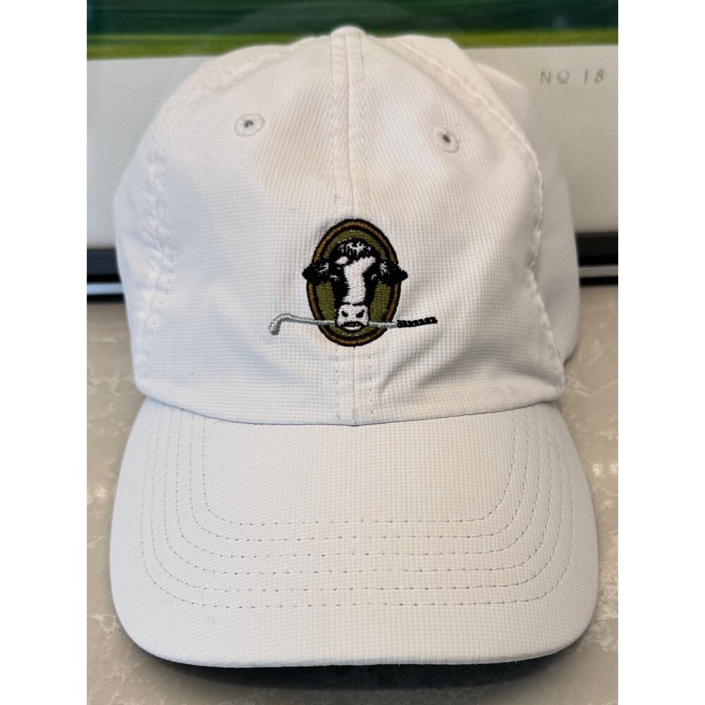 Stonewall Links - Imperial Golf Hat - Men's Adjustable - White - Cow Logo
